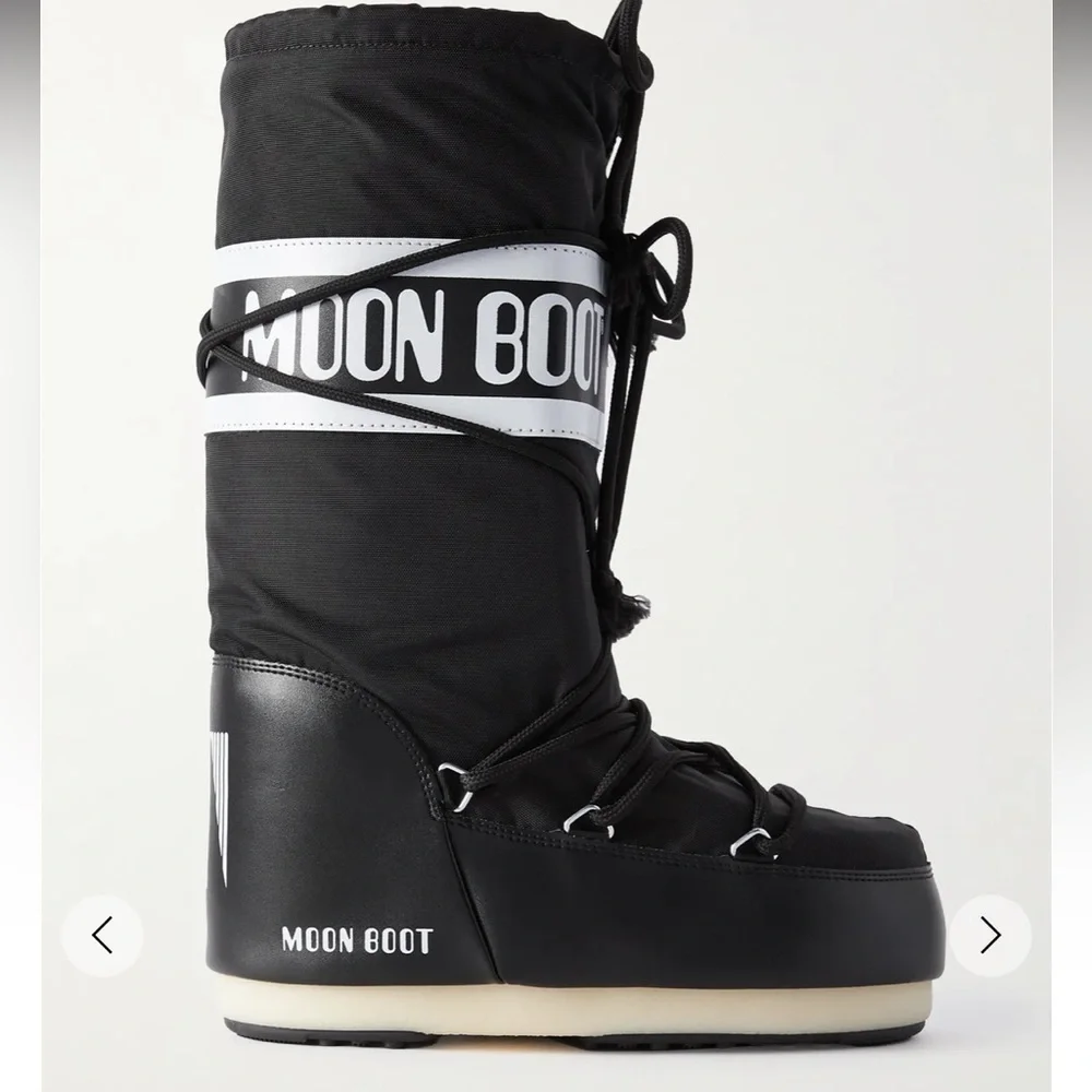 Revolve Net A Porter Tecnica MOON BOOT Icon shell faux leather snow boots
